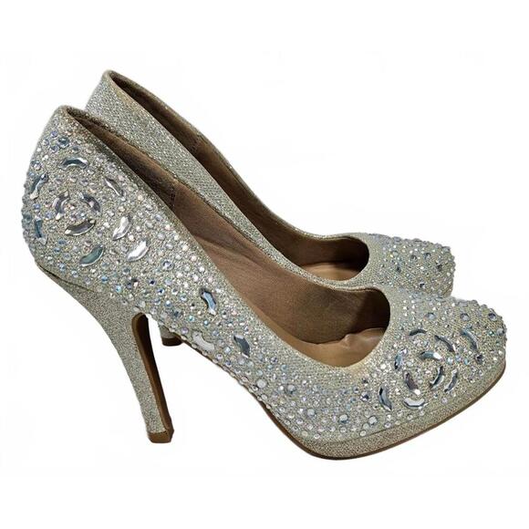 Delicacy Women's Glittering Sparkly 4" Stiletto High Heels Size 6.5 - Picture 2 of 10